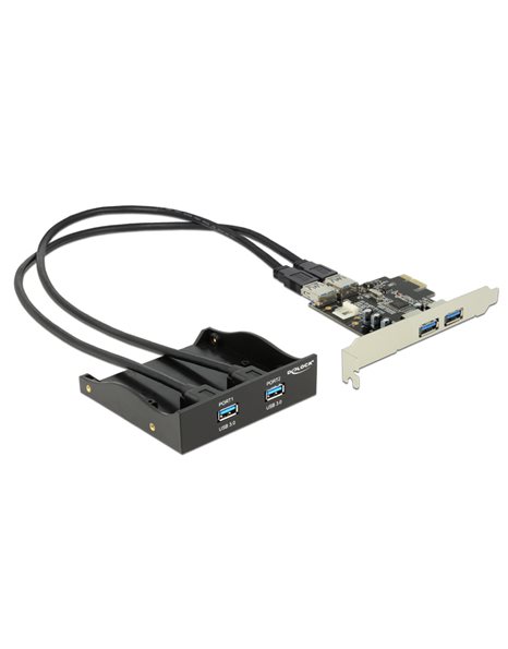 Delock Πίνακας πρόσοψης με 2 x USB3.0 + Κάρτα PCI Express με 2 x USB3.0 (61893)