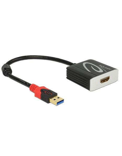 Delock Προσαρμογέας USB 3.0 τύπου-A αρσενικό σε HDMI θηλυκό (62736)