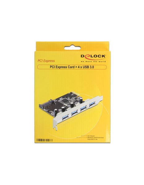 Delock PCI Express Card to 4xExternal USB3.0 (89297)