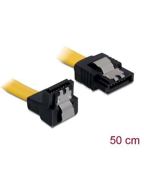 Delock cable SATA 50cm down/straight metal yellow (82479)