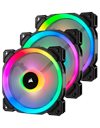 Corsair Case Fan LL120 RGB 120mm Dual Light Loop RGB LED PWM Fan, 3 Fan Pack with Lighting Node PRO (CO-9050072-WW)