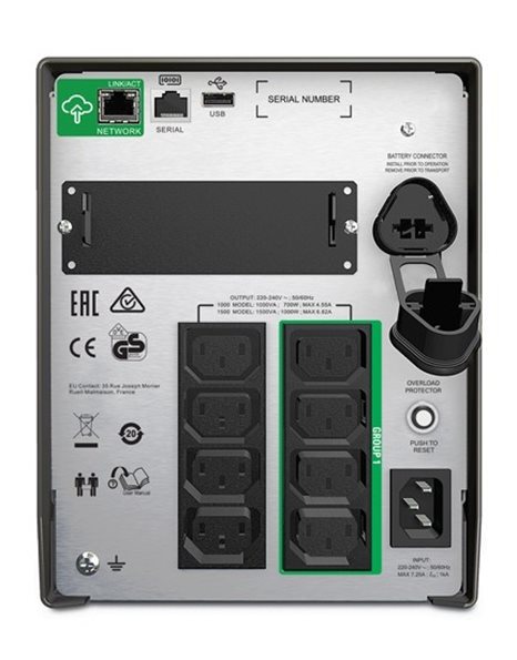 APC Smart-UPS 1000VA/700W LCD 230V with SmartConnect (SMT1000IC)