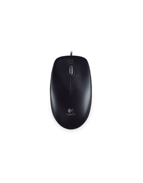Logitech B100 Optical USB Mouse, Black (910-003357)