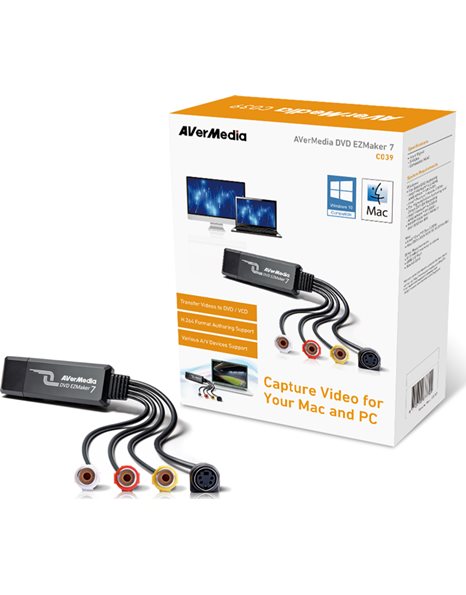 AVerMedia DVD EZMaker 7, Video capture adapter, USB 2.0 (61C039XX00BH)
