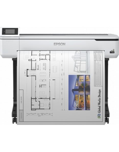 Epson SureColor SC-T5100, 36-Inch Large Format Printer, 2400x1200 Dpi, USB, Ethernet, Wi-Fi (C11CF12301A0)