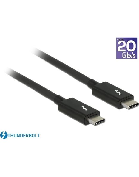 Delock Thunderbolt 3 (20 Gb/s) USB-C Cable 1m 5A Black (84845)