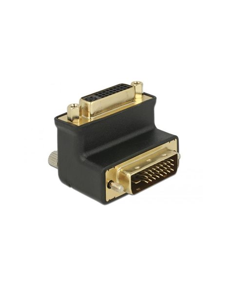 Delock Adapter DVI 24+1 male to DVI 24+5 female port 90-degree angled (65866)