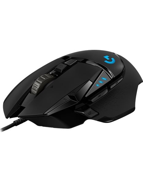 Logitech G502 Hero Wired Gaming Mouse, 16000 DPI, 11 Buttons, Black (910-005470)