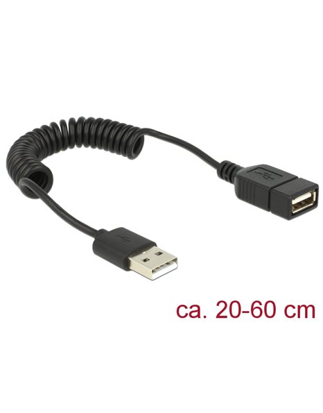 Delock USB2.0 Extension Cable USB-A male to USB-A female, 6cm (83163)