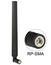 Delock WLAN 802.11 ac/a/h/b/g/n Antenna RP-SMA plug 5-7dBi omnidirectional with tilt joint, black (88899)