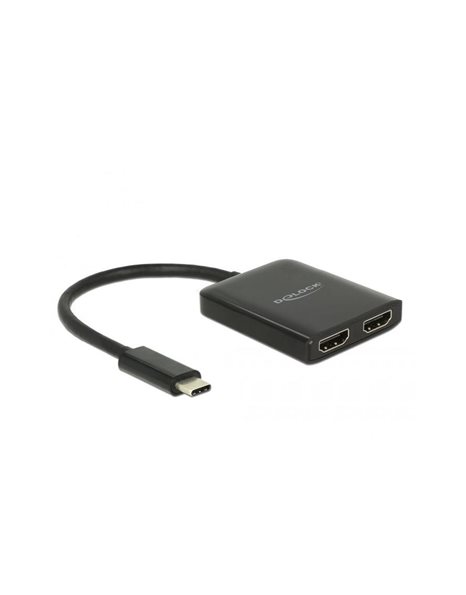 Delock USB Type-C Splitter (DP Alt Mode) to 2x HDMI out 4K 30Hz (87719)