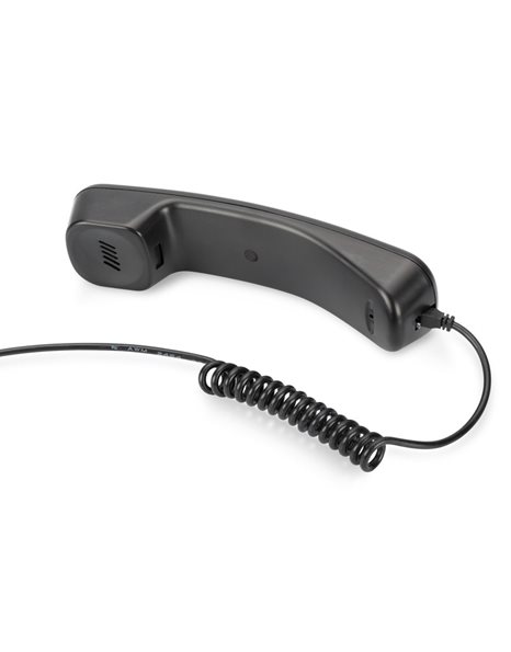 DIGITUS Skype telephone handset USB-A Male, cable lenght: 1.8-1.9m, Black (DA-70772)
