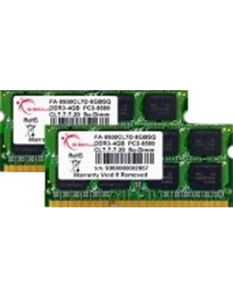 G.Skill For Mac 8GB Kit (2x4GB) 1066ΜHz SODIMM  DDR3 CL7 1.5V(FA-8500CL7D-8GBSQ)