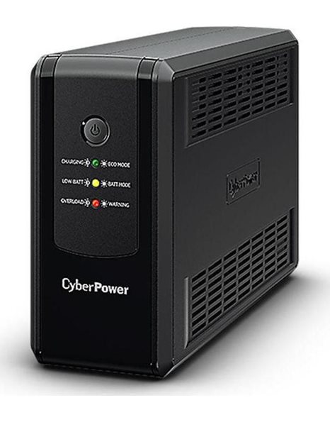 Cyberpower UT650EG UPS 650VA 3 Outlets, LCD Panel, Line Interactive Tower, Black