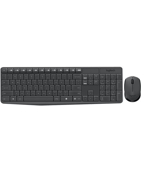 Logitech Wireless Combo MK235 US Keyboard And Mouse, Black ( 920-007931)