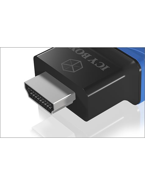 RaidSonic Icy Box IB-AC516 HDMI Male To VGA Female, Black/Blue (IB-AC516)
