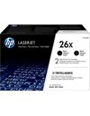 HP Cartridge LaserJet Toner No 26X, Dual Pack, 2x 9000 Pages, Black (CF226XD)