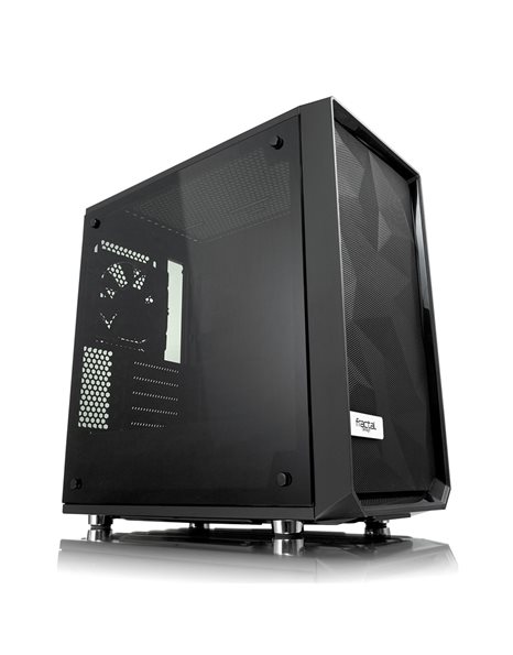 Fractal Design Meshify C Mini – Dark TG Midi Tower, ATX, USB3.0, No PSU, Angular Mesh Front Panel, Black (FD-CA-MESH-C-MINI-TGD)