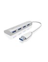 RaidSonic Icy Box 4-Port USB 3.0 Hub, Silver (IB-AC6401)