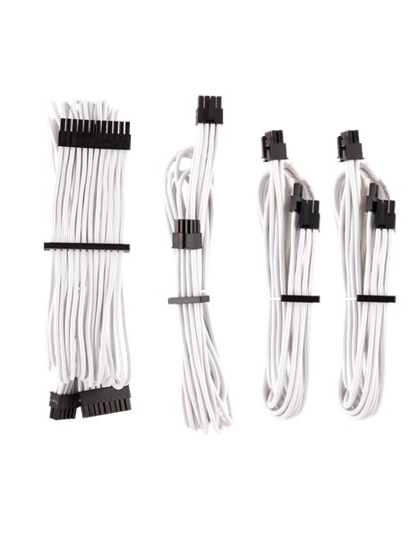 Corsair Premium Individually Sleeved PSU Cables Starter Kit Type 4 Gen 4, White (CP-8920217)