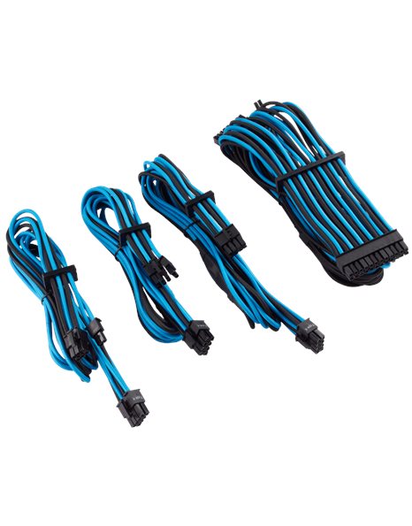 Corsair Premium Individually Sleeved PSU Cables Starter Kit Type 4 Gen 4, Blue/Black (CP-8920221)