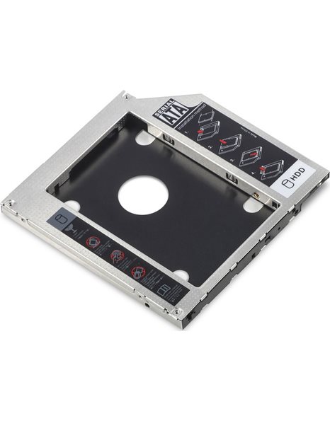 Digitus SSD/HDD Installation Frame for CD/DVD/Blu-ray drive slot, SATA to SATA III, 9.5 mm (DA-71108)