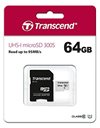 Transcend MicroSDXC/SDHC 64GB-300S Class 10, SD Adapter (TS64GUSD300S-A)