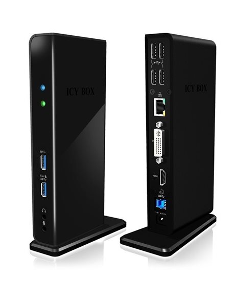 RaidSonic Ice Box Universal Docking Station USB 3.0, 11 Ports, Black (IB-DK2241AC)