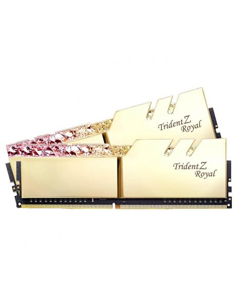 G.Skill TridentZ Royal 16GB Kit (2x8GB) 4600MHz UDIMM DDR4 CL18 1.45V, RGB LED, Gold (F4-4600C18D-16GTRG)
