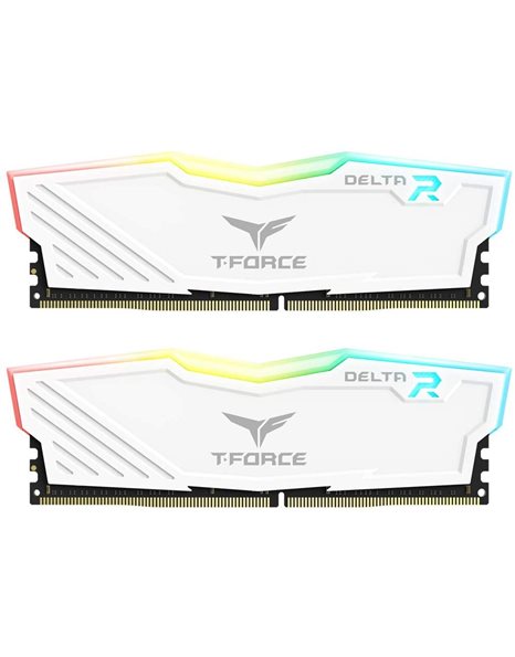 TeamGroup T-Force Delta RGB 16GB Kit (2x8GB) 3200MHz UDIMM DDR4 CL16 1.35V, White (TF4D416G3200HC16CDC01)