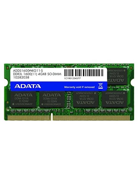 ADATA Premier DDR3 SODIMM 4GB (1x4GB) DDR3 1600MHz, 1.35V, CL11 (ADDS1600W4G11-S)