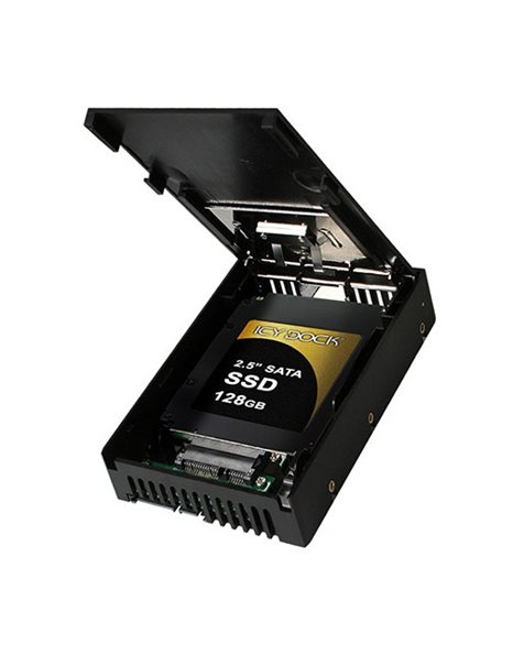 ICY DOCK EZConvert 2.5 to 3.5Inch Bay SATA (22pin) HDD/SSD Converter/Mounting Kit for Internal 3.5Inch Drive Bay (MB882SP-1S-1B)
