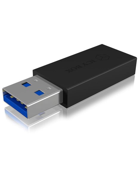 RaidSonic Icy Box Adapter For USB 3.1 Type-A Plug To USB 3.1 Type-C Interface, Black (IB-CB015)
