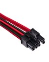 Corsair Premium Individually Sleeved PCIe Cables (Single Connector) Type 4 Gen 4, (2 Pack) Red/Black (CP-8920247)