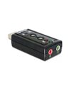 Delock External USB 2.0 Sound Adapter Virtual 7.1 With 2x3.5mm 3-pin Stereo jack Female Μicrophone/Speaker, Black (63926)
