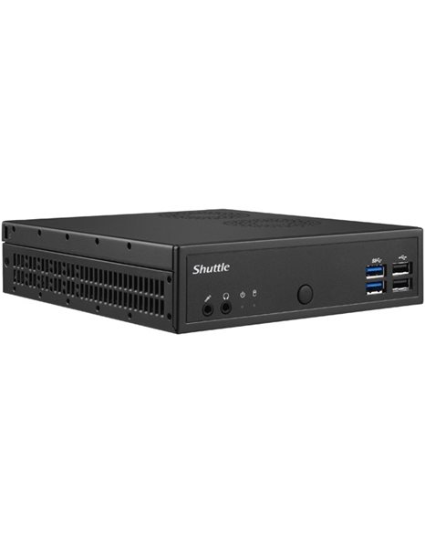 Shuttle XPC Slim Barebone DH02U, Celeron 3865U/2xDDR4 SODIMM/2.5-inch SSD-HDD+M.2/GTX 1050 4GB/FreeDos, Black (PIB-DH02U001)