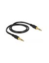 Delock Stereo Jack Cable 3.5mm 3-pin male to male 0.5m Black (85545)