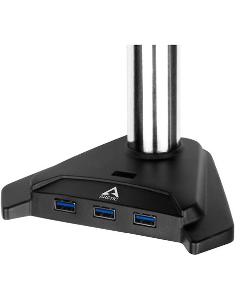 Arctic Z2 Pro Gen3, Dual Monitor Arm With 4-Port USB3.0 Hub, Black (AEMNT00050A)