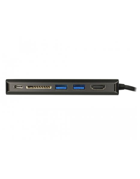 Delock USB Type-C 3.1 Docking Station HDMI 4K 30 Hz, Gigabit LAN and USB PD function, Black (87721)