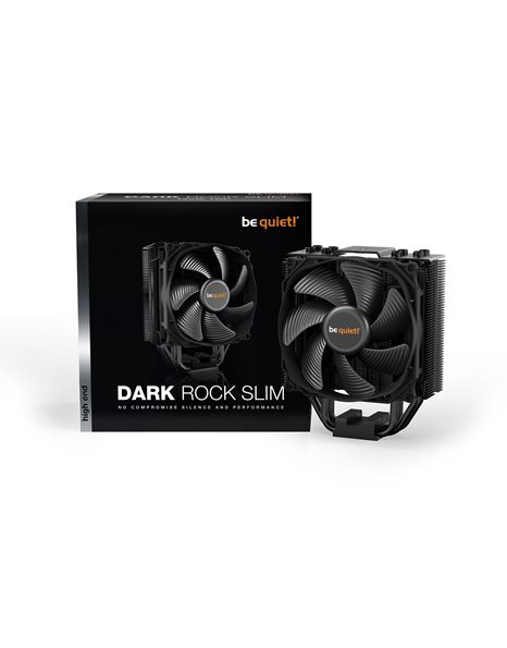 Be Quiet Dark Rock Slim, 180W TDP CPU Cooler, 120mm PWM Fan, Black (BK024)
