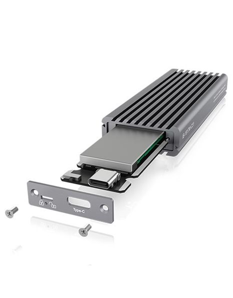 RaidSonic Icy Box IB-1817M-C31 External Type-C For M.2 NVMe SSDs, Gray (IB-1817M-C31)