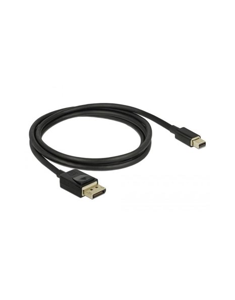 Delock cable  Mini DisplayPort 20 pin male to DisplayPort 20 pin male, 8K/60 Hz,1m, Black (84927)