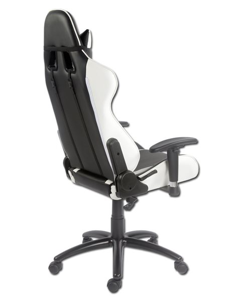 LC-Power Ergonomic gaming chair with removable head and haunch cushions, Black/White (LC-GC-2)