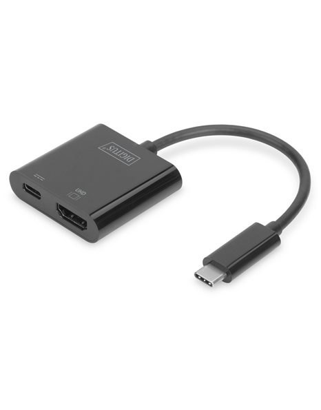 DIGITUS Graphics Adapter USB Type-C To HDMI Port-USB-C, Black (DA-70856)