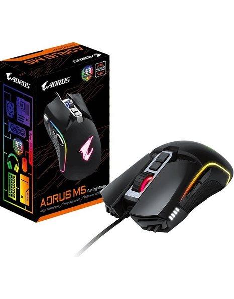 Gigabyte Aorus M5 Optical Gaming Mouse, USB, Black (GM-AORUS M5)