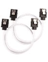 Corsair Premium Sleeved SATA 6Gbps Cable 0.3m, 2-Pack, White (CC-8900249)